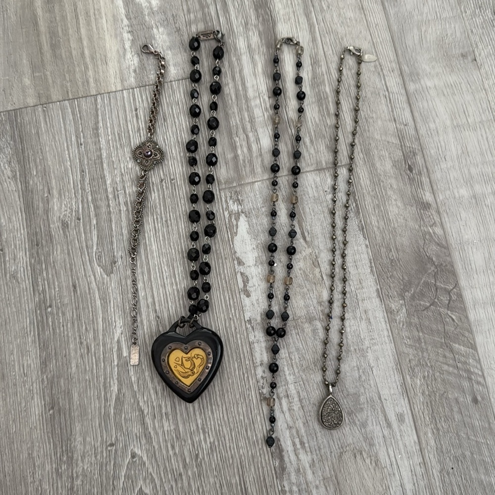 Three necklaces and one bracelet